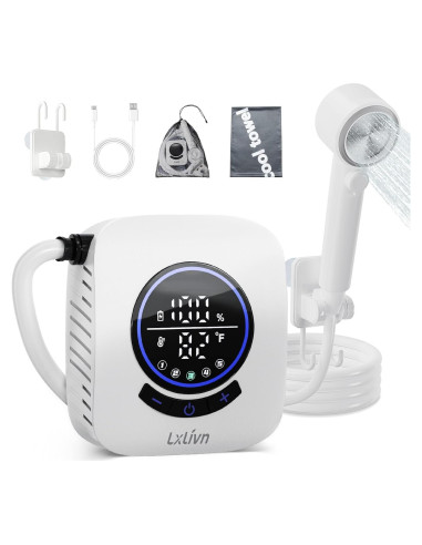 Ducha Portátil Lxlivn A2501 8000mAh con Pantalla LED y 5 Velocidades