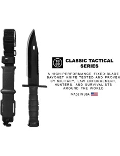 Bayoneta Fija Ontario Knife M9 con Funda Negra 31.1 cm 2