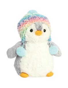 Pompom Pingüino Arcoíris Beanie Aurora 23 cm Juguete Suave 2