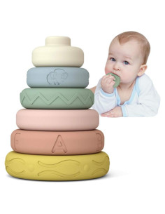 Juguetes Apilables Mini Tudou 6 Piezas para Bebés 6 Meses