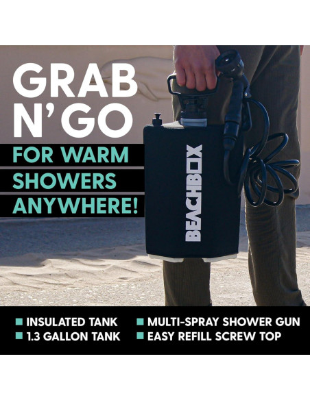 Tanque de Ducha Portátil BeachBox 4.9L - Agua Caliente y Fría