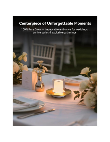 Lámpara de Mesa Recargable Tubicen LED Dimmable 2400K