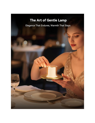 Lámpara de Mesa Recargable Tubicen LED Dimmable 2400K