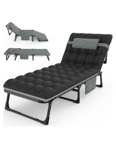 Cama Plegable Suteck para Camping 5 Posiciones con Almohada