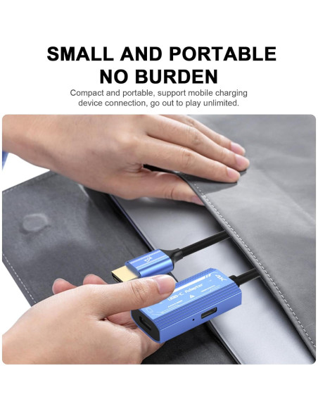 Adaptador HDMI a USB-C 4K 60Hz 100W porpen H161