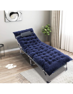 Silla Lounge Plegable REDCAMP con Almohada y 4 Posiciones 2