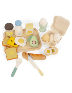 Juego de Comida de Madera para Niños WOODENFUN - Desayuno