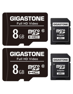 GIGASTONE 8GB Tarjeta Micro SD 2-Pack Full HD 85MB/s