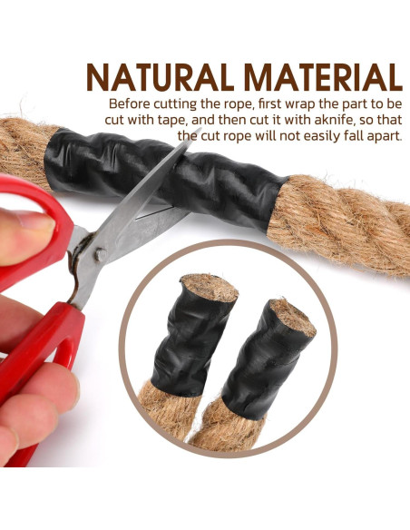 Cuerda de yute frtzal 25 mm x 15.24 m alta resistencia