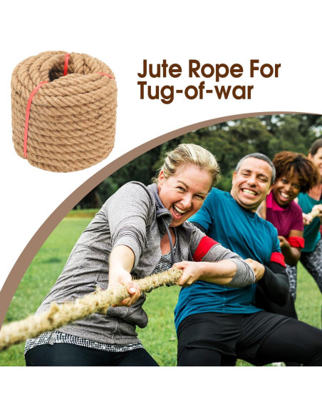 Cuerda de yute frtzal 25 mm x 15.24 m alta resistencia