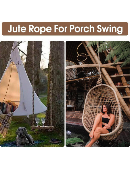 Cuerda de yute frtzal 25 mm x 15.24 m alta resistencia