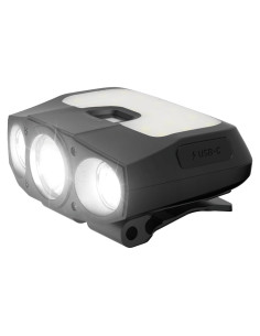 Linterna Frontal Recargable Claymore Capon 200H Negra - 1000 Lúmenes, Impermeable, USB-C