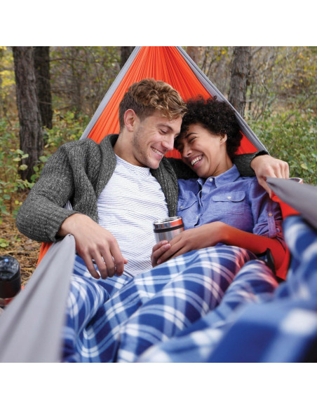 Hamaca Doble Paracaídas Coghlan 2x3.2m Naranja/Gris
