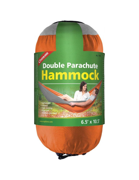 Hamaca Doble Paracaídas Coghlan 2x3.2m Naranja/Gris
