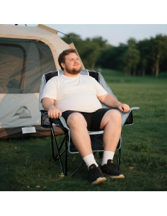 Silla de Camping Plegable Behairity XL Acolchada 400 lbs 2
