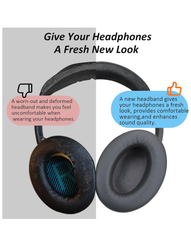 Cojín de diadema Earrock para Bose QuietComfort 45/35 Verde