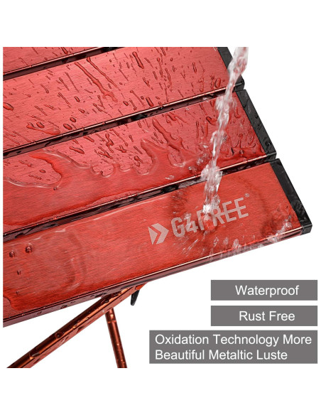 Mesa de Camping Plegable G4Free Mediana de Aluminio 42cm Mesa de Camping Plegable G4Free Mediana de Aluminio 42cm