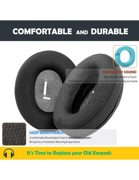 Cojines de Repuesto HTINDUSTRY para Auriculares Cowin E8