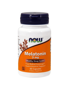Melatonina 3 mg NOW Foods 60 Cápsulas Salud y Bienestar