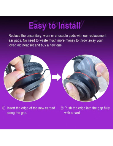 Almohadillas de Reemplazo Sony 70mm para Auriculares MDR-ZX y WH-CH