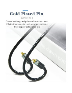 Cable de Mejora de Auriculares GUCraftsman 1.2m 6N Cobre Cristal 2