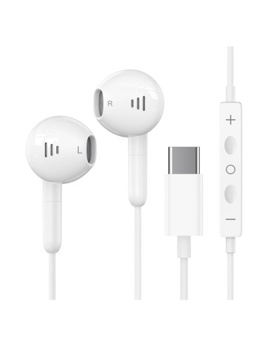 Auriculares USB C Alfu con micrófono y control de volumen