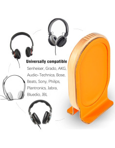 Soporte para Auriculares de Madera SAMDI Naranja Arce Universal 2