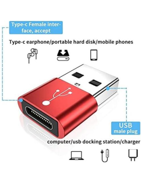 Adaptador BoxWave USB-A a C para Auriculares Marshall Major V - Paquete de 5