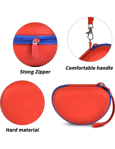 Funda ANKHOH para Auriculares Bluetooth Niños 19x13cm Rojo-Azul