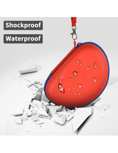 Funda ANKHOH para Auriculares Bluetooth Niños 19x13cm Rojo-Azul