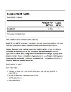 Melatonina 3 mg NOW Foods 60 Cápsulas Salud y Bienestar 2
