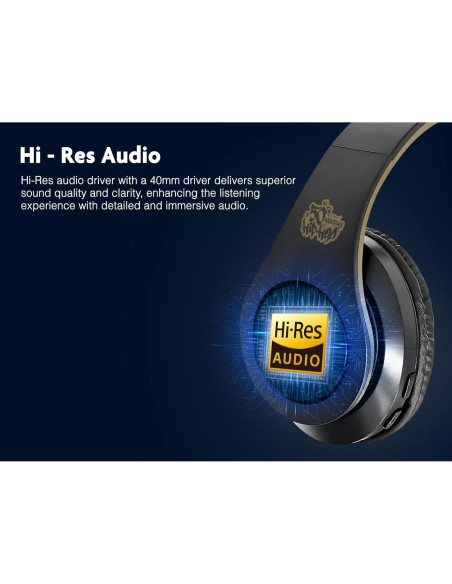 Auriculares Inalámbricos Bluetooth 5.1 Migear 50HPBT500K Negro