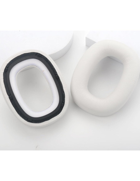 Almohadillas de Repuesto Bowers & Wilkins PX7 PX8 S2 - Espuma de Memoria y Cuero Blanco