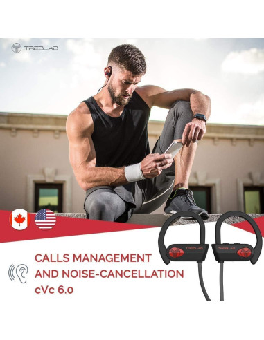 Auriculares Bluetooth TREBLAB XR500 Deportivos IPX7 Inalámbricos