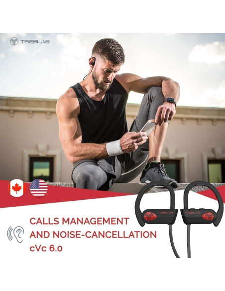 Auriculares Bluetooth TREBLAB XR500 Deportivos IPX7 Inalámbricos