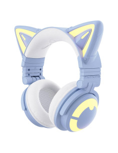Auriculares Yowu CE Azul con Orejas de Gato y RGB