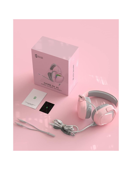 Auriculares Gaming Black Shark BS-X1 Rosa, 50mm, Cancelación Ruido