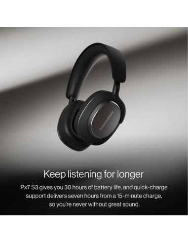 Auriculares Bowers & Wilkins Px7 S3 Bluetooth con ANC, 30h