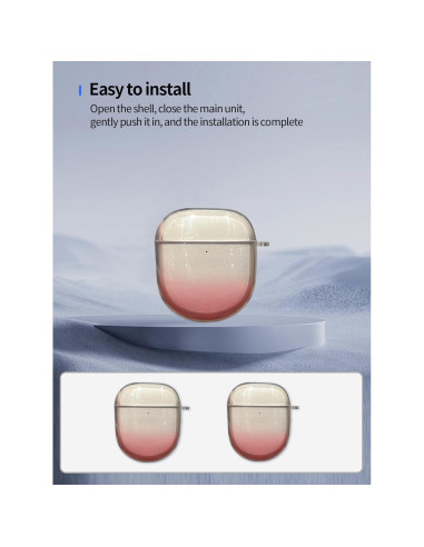 Funda Protectora TPU Rosa Degradado para Auriculares Bose QuietComfort Ultra