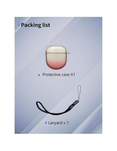 Funda Protectora TPU Rosa Degradado para Auriculares Bose QuietComfort Ultra