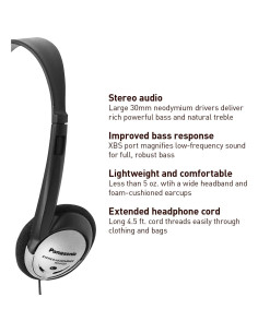 Auriculares On-Ear Panasonic RP-HT21 Livianos 30mm XBS 2