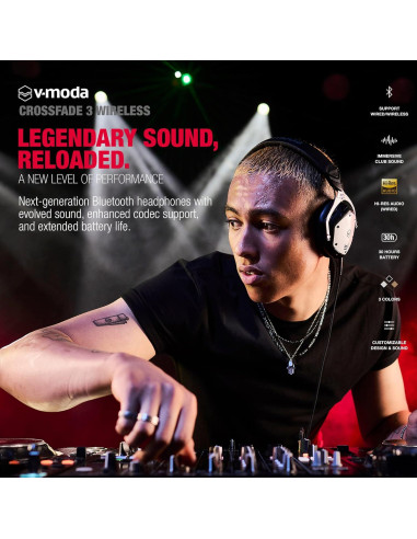 Auriculares Inalámbricos V-MODA Crossfade 3 + Almohadillas XL