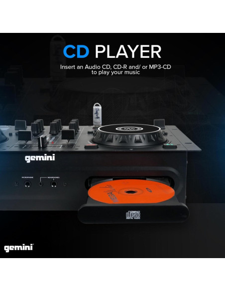 Reproductor DJ Gemini CDM-4000BT con Bluetooth y Mezclador