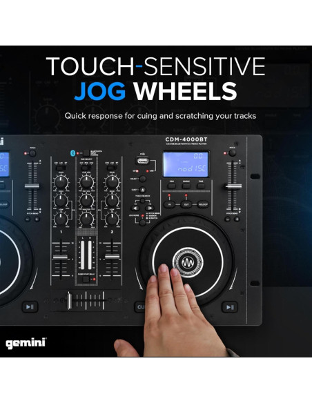Reproductor DJ Gemini CDM-4000BT con Bluetooth y Mezclador