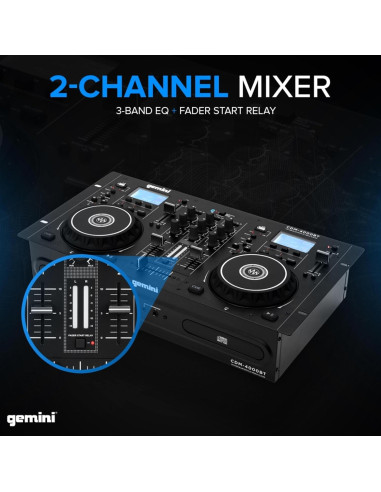 Reproductor DJ Gemini CDM-4000BT con Bluetooth y Mezclador