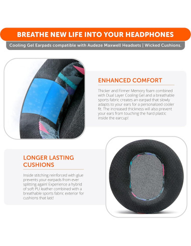 Almohadillas de Gel Refrigerante Wicked Cushions para Audeze Maxwell