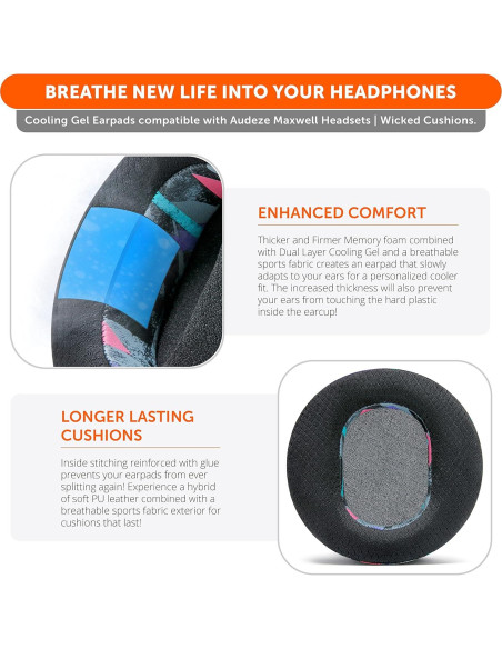 Almohadillas de Gel Refrigerante Wicked Cushions para Audeze Maxwell