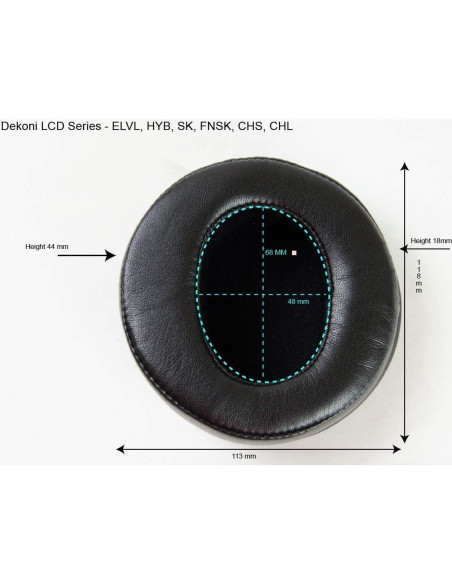 Almohadillas Dekoni Audio Choice para Audeze LCD - Cuero Sintético Almohadillas Dekoni Audio Choice para Audeze LCD - Cuero Sintético