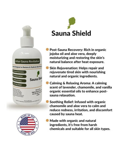 Crema Revitalizadora Post-Sauna Sauna Shield 236 ml - Aloe y Manzanilla