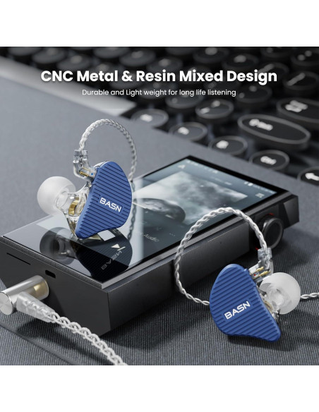 Auriculares In Ear BASN MiX-PD HiFi 2 Controladores Azul